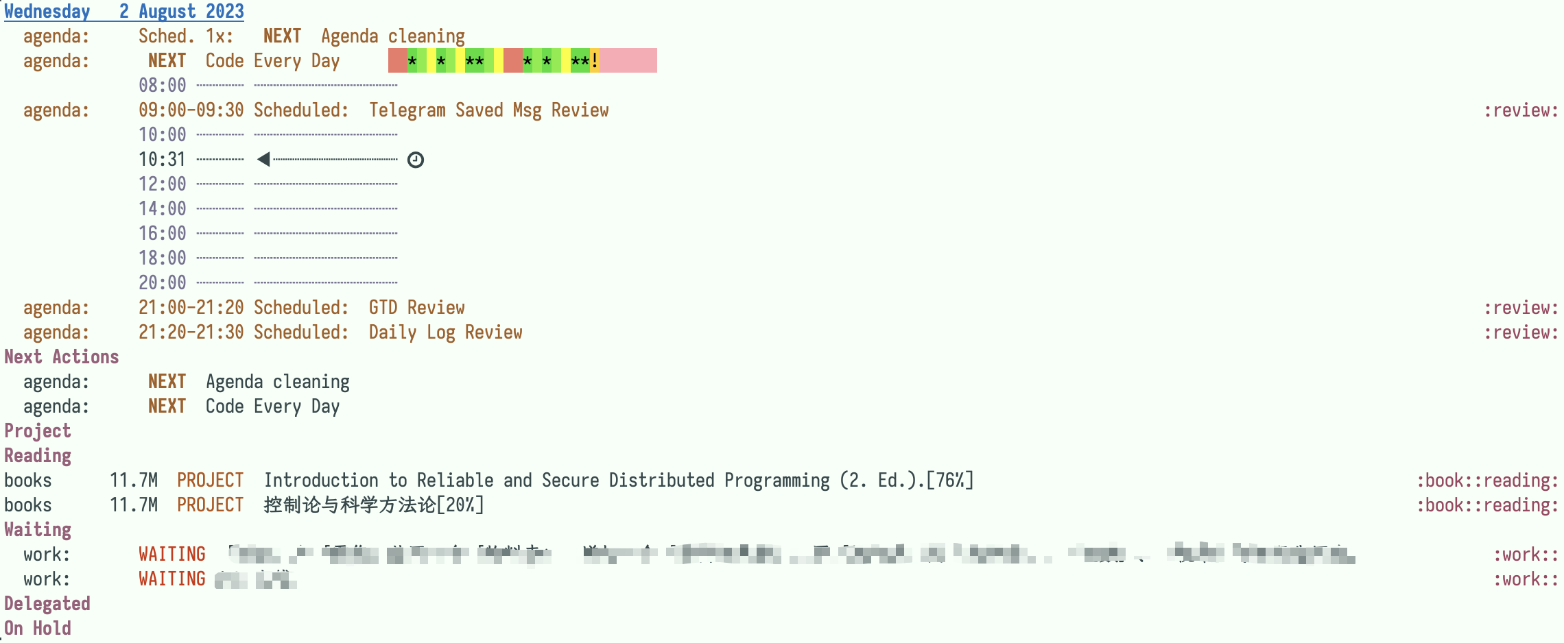 Figure 4: agenda-view