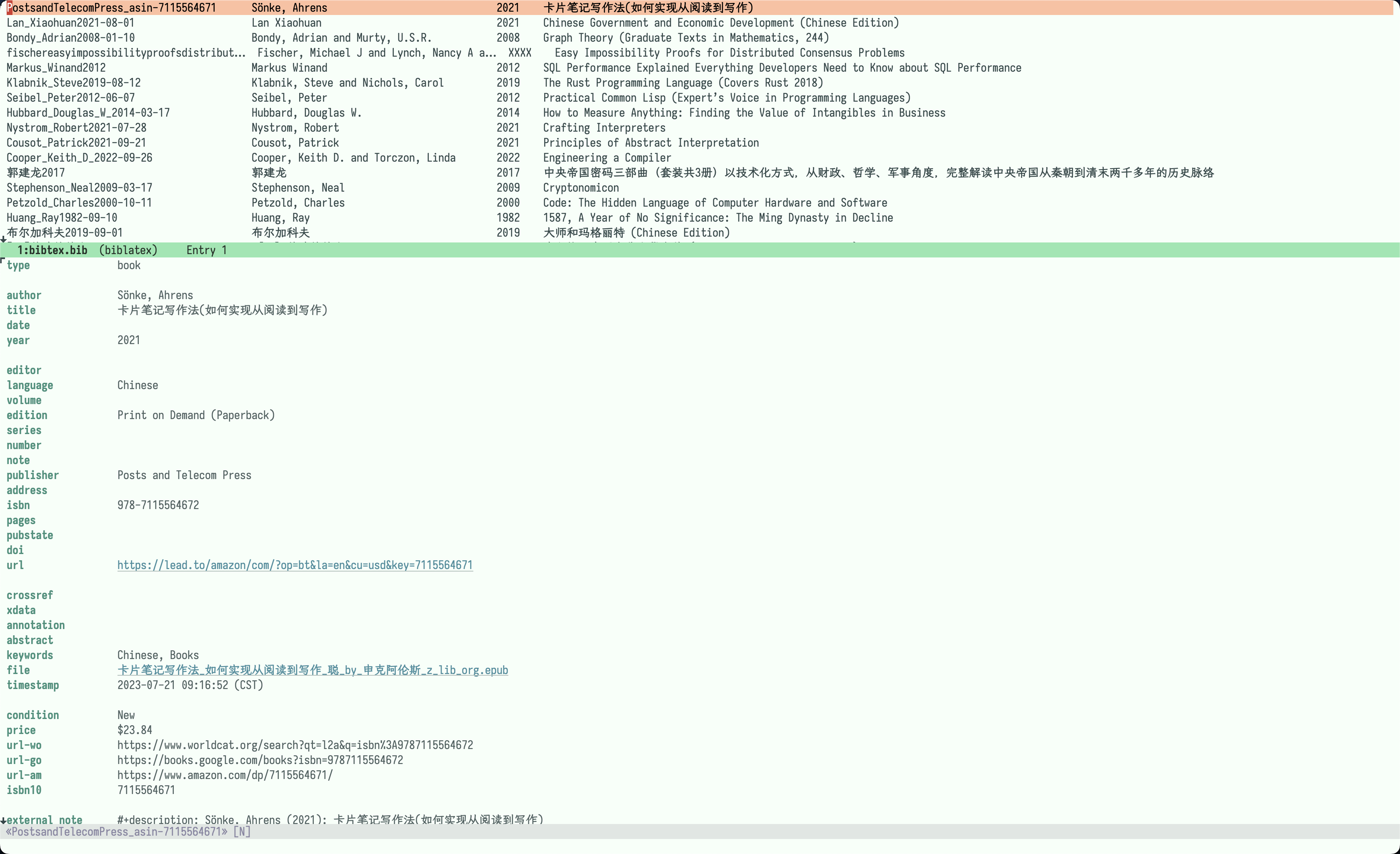 Figure 2: elfeed-list